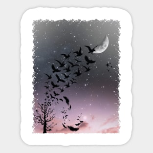 Flight to the Moon Sticker